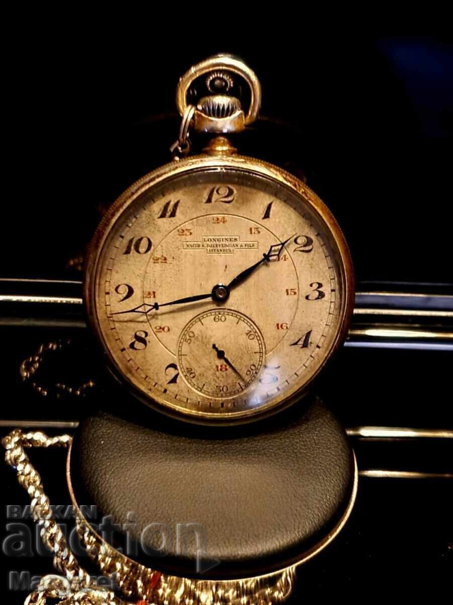 Εξαιρετικά σπάνιο ρολόι τσέπης Longines Silver 0800