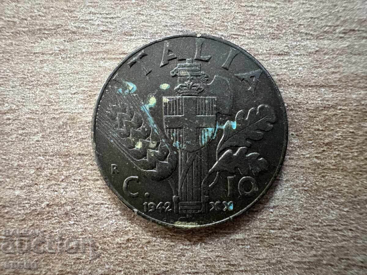 Italia - 10 centesimi (1942)