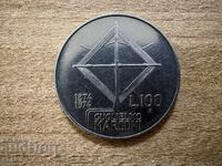 Italia - 100 lire (1974) - 100 ani de la nașterea lui G. Marconi