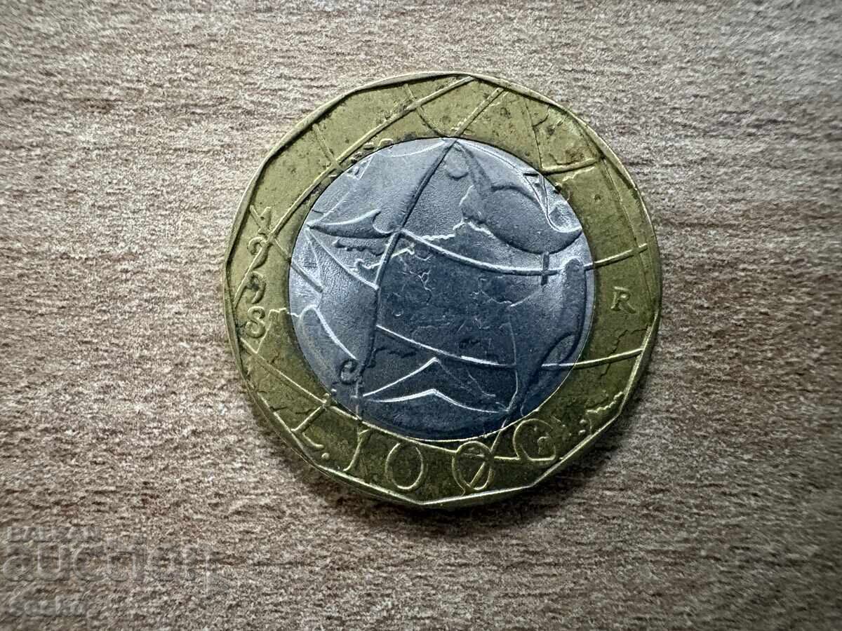 Italia - 1000 de lire (1998)