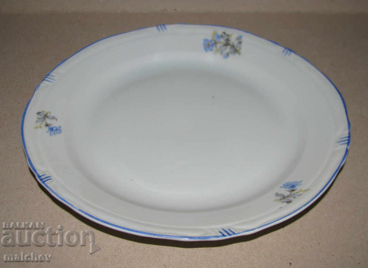 Licitație Farfurie întinsă din porțelan 23 cm SIP anii 1950, excelentă