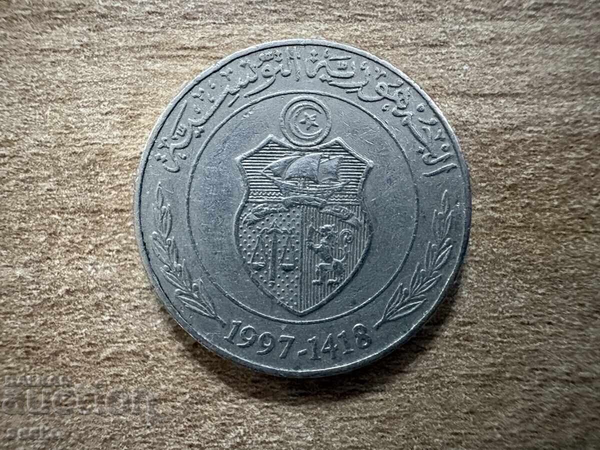 Tunisia - 1/2 dinar (1997) cu preț € 0.30 | 0.59 BGN