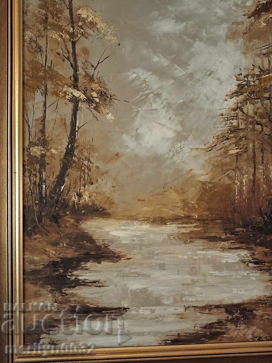 Tablou de galerie pictură peisaj ulei pe pânză 76/67 cm cu preț € 239.65 | 468.72 BGN
