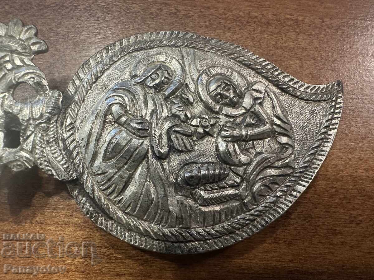 Auction  BELT BUCKLES BELT BUCKLE ANNUNCIATION CHRISTMAS SILVER BELT BUCKLES JEWELRY