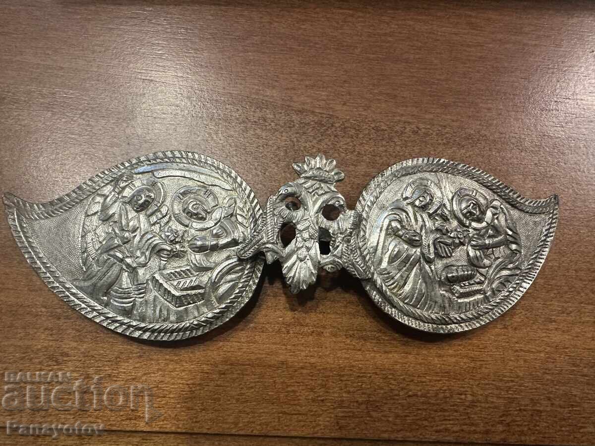 BELT BUCKLES BELT BUCKLE ANNUNCIATION CHRISTMAS SILVER BELT BUCKLES JEWELRY