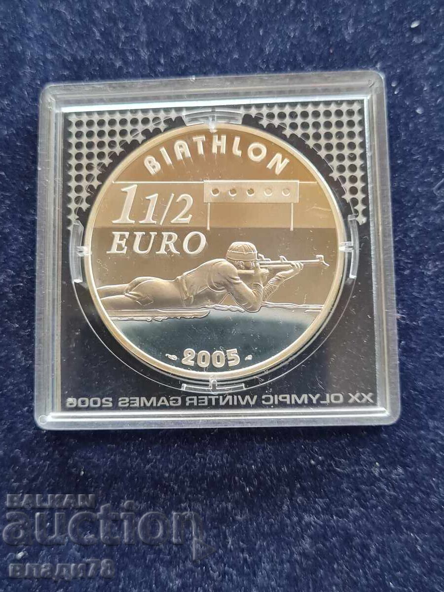 Monedă de argint 1 1/2 euro 2005 - 6