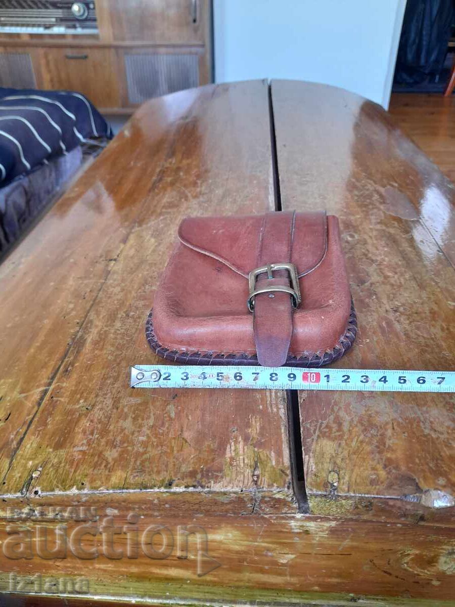 Old leather belt bag - 6