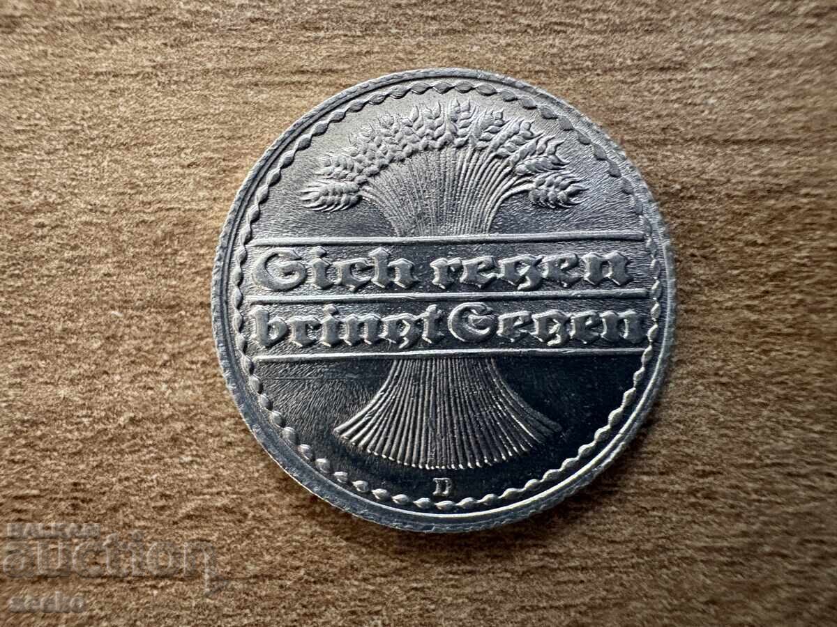 Germania - 50 pfennig (1920) - D cu preț € 0.35 | 0.68 BGN