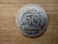 Германия - 50 пфенига (1921) - D