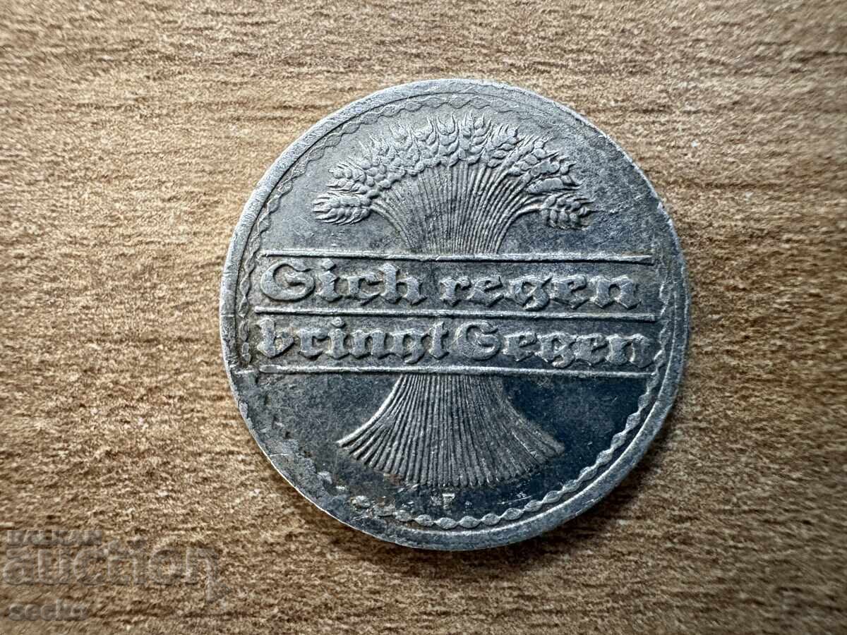 Germania - 50 pfennig (1922) - F cu preț € 0.35 | 0.68 BGN