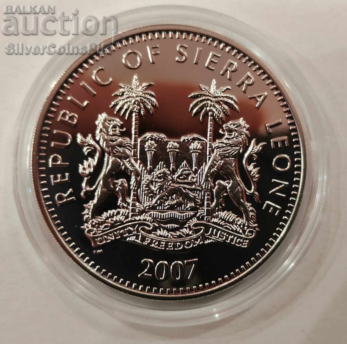 Livrarea Argint 10$ Elefant 2007 Sierra Leone
