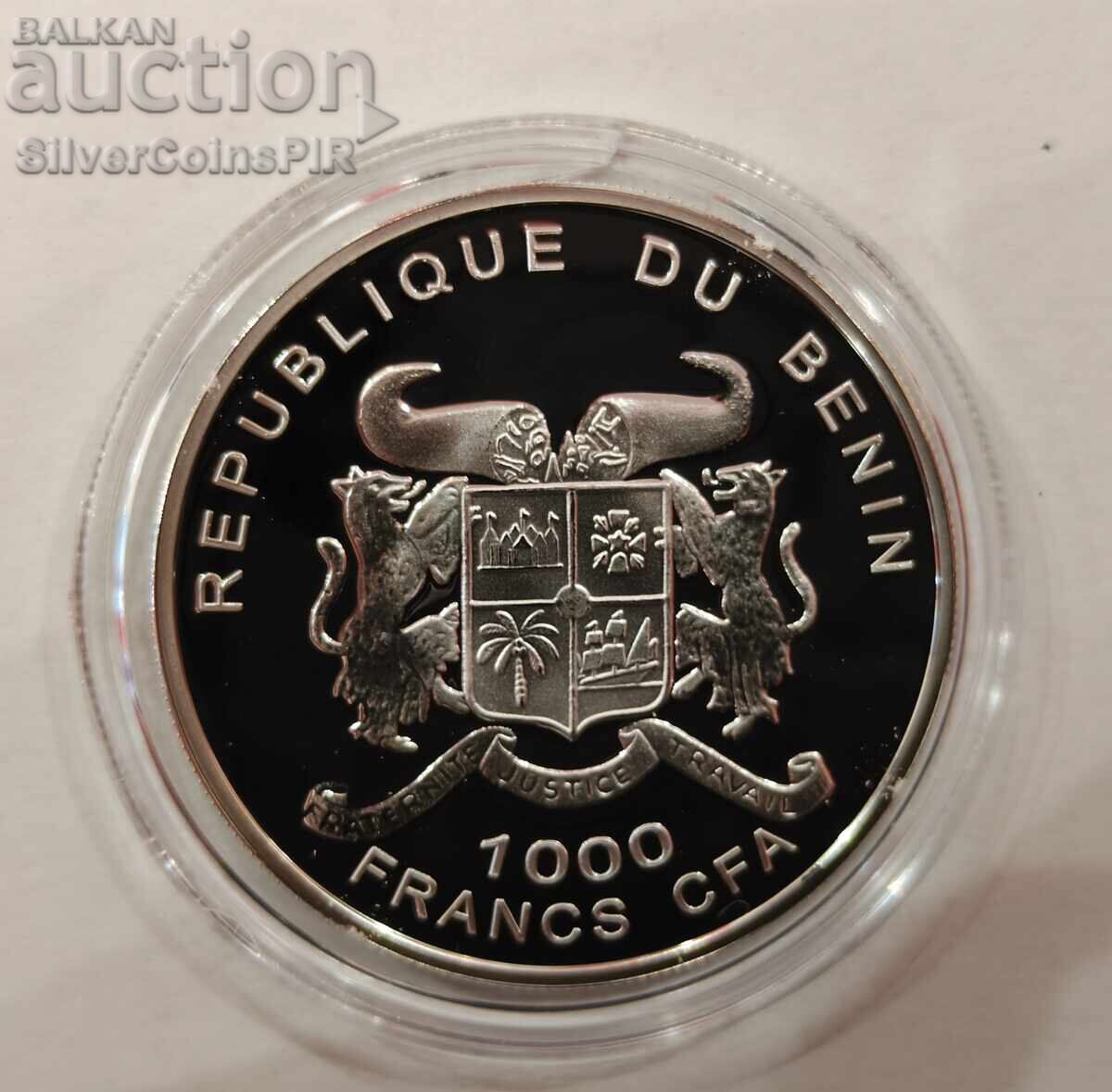 Argint 1000 franci Tucan 2008 Benin - 5