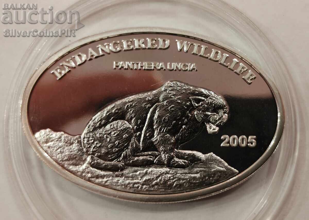 Argint 500 Tugrik Leopardul Zăpezilor 2005 Mongolia cu preț € 74.13 | 144.99 BGN