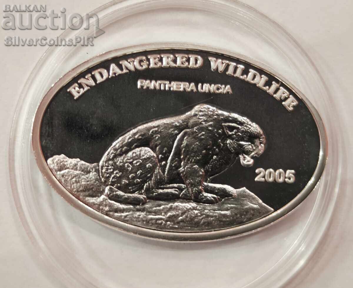 Licitație Argint 500 Tugrik Leopardul Zăpezilor 2005 Mongolia