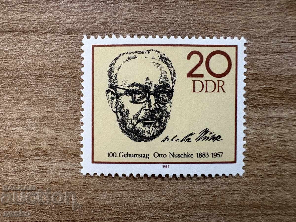 RDG - 100 de ani de la nașterea lui Otto Nuschke (1983) MNH