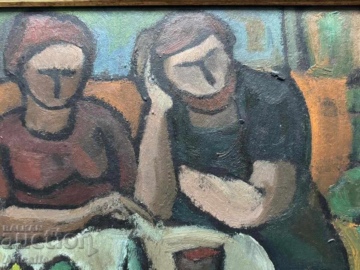 Sami Bicerano-Sabin-Couple at the table, oil - 5