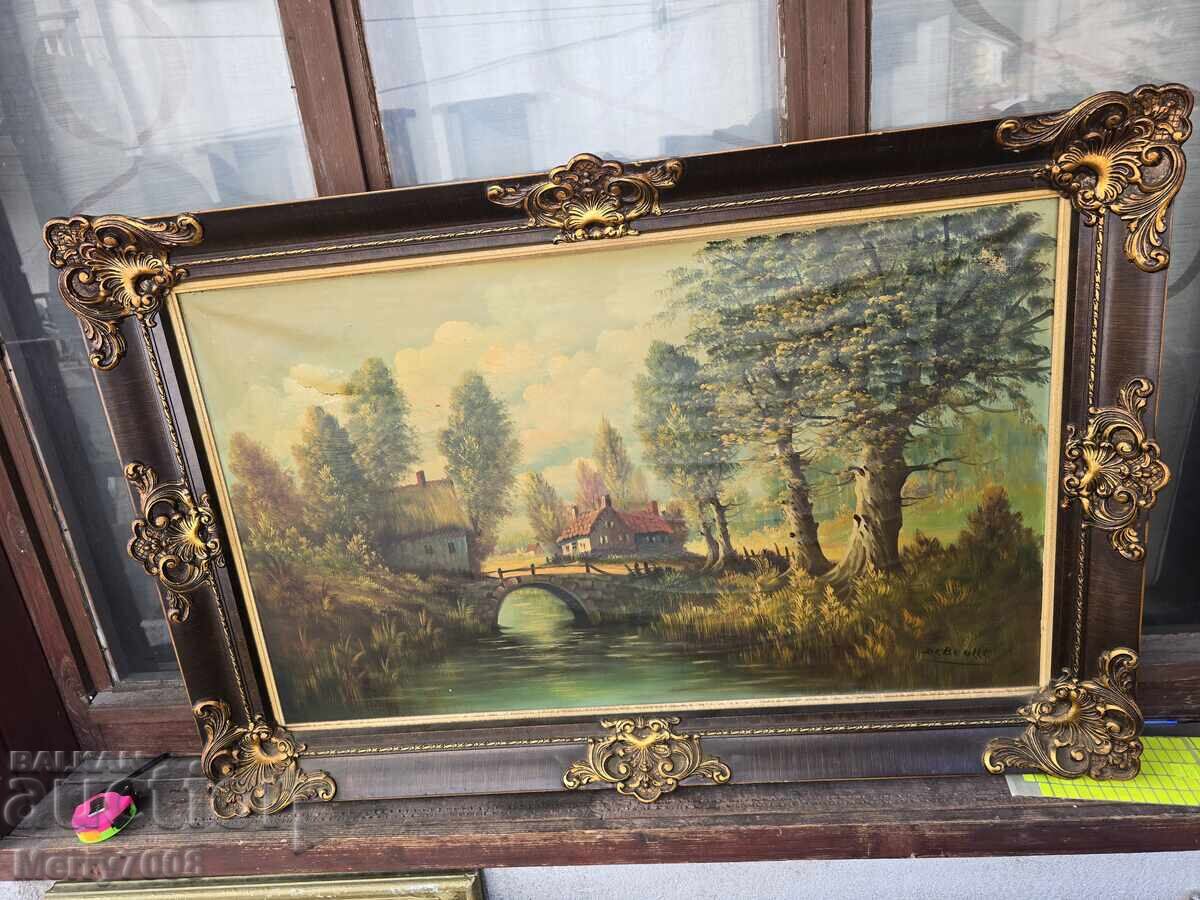 Livrarea Tablou de maestru – ulei pe pânză cu ramă de lemn - 110 cm