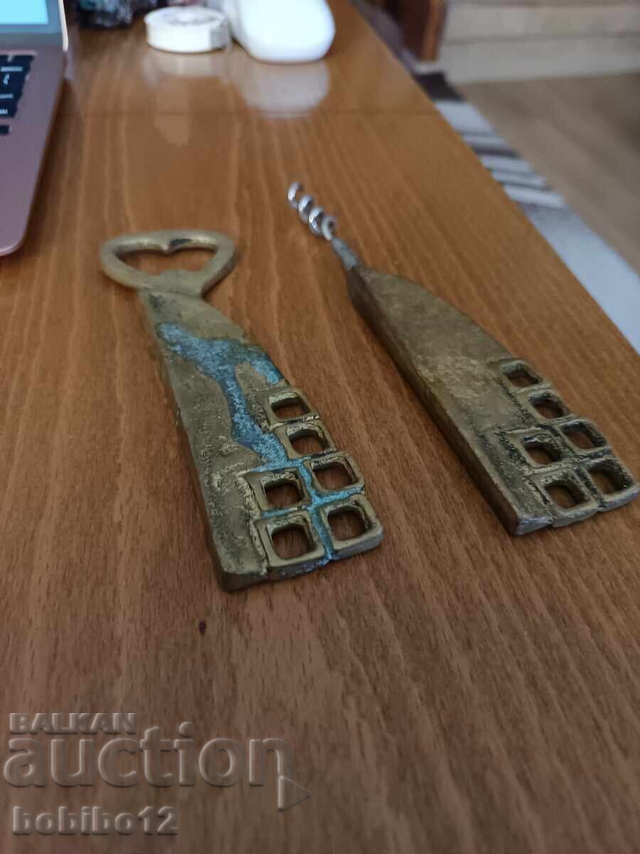 Livrarea Set de desfăcătoare vintage din alamă masivă