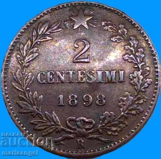 2 Centesimi 1898 Italia Regele Umberto I - 7 2 Centesimi 1898 Italia Regele Umberto I - 7