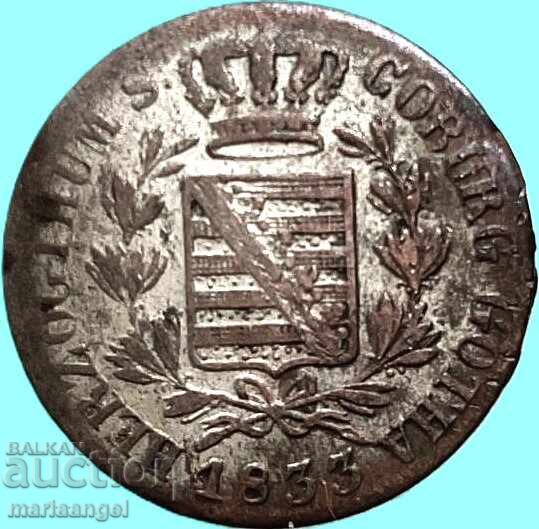 Delivery of 3 kreuzers 1833 Germany Saxe-Coburg and Gotha silver