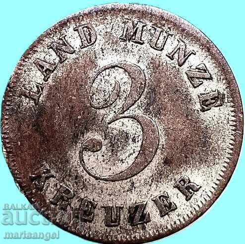 3 kreuzers 1833 Germany Saxe-Coburg and Gotha silver - 5