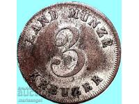 3 kreuzers 1833 Germany Saxe-Coburg and Gotha silver