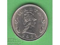 (¯`'•.¸ 2 cents 1972 MALTA UNC ¸.•'´¯)