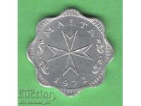 (¯`'•.¸ 2 mils 1972 MALTA UNC ¸.•'´¯)