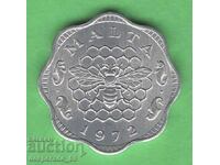 (¯`'•.¸   3 mila 1972  MALTA  UNC   ¸.•'´¯)