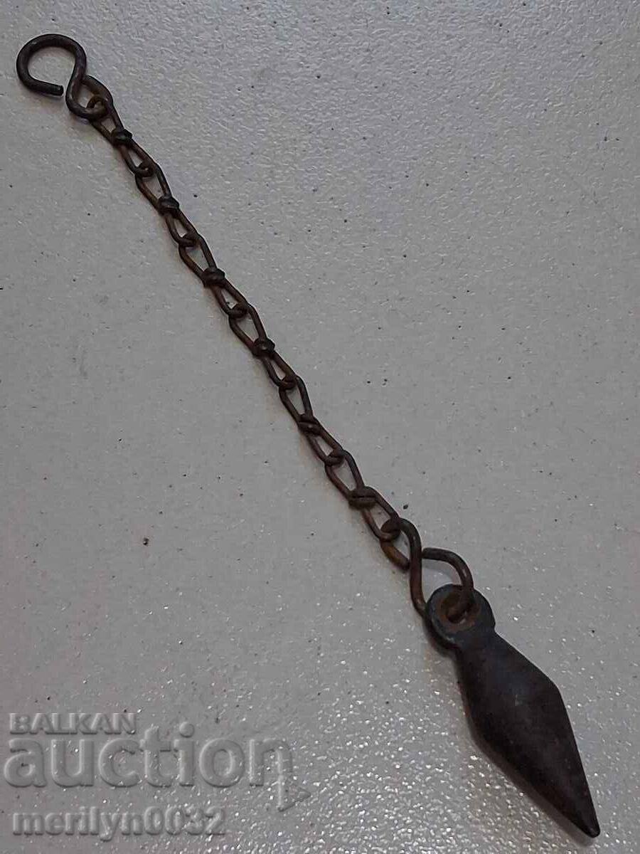 Licitație Veche greutate de fir cu plumb otomană instrument fier forjat RAR Licitație Veche greutate de fir cu plumb otomană instrument fier forjat RAR