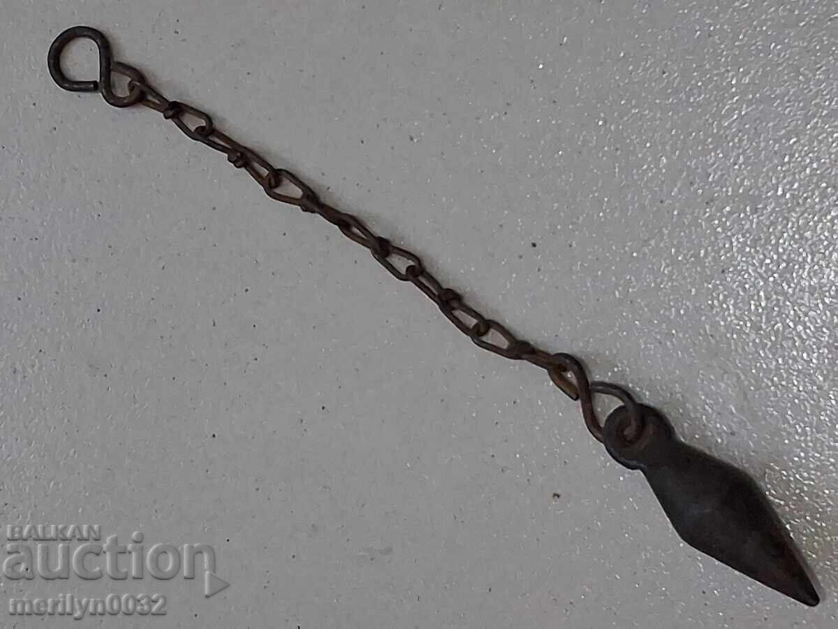 Livrarea Veche greutate de fir cu plumb otomană instrument fier forjat RAR Livrarea Veche greutate de fir cu plumb otomană instrument fier forjat RAR