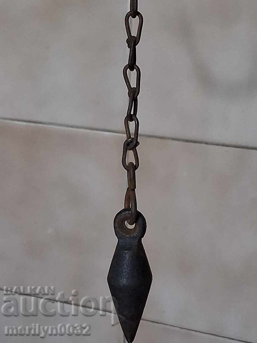 Veche greutate de fir cu plumb otomană instrument fier forjat RAR Veche greutate de fir cu plumb otomană instrument fier forjat RAR