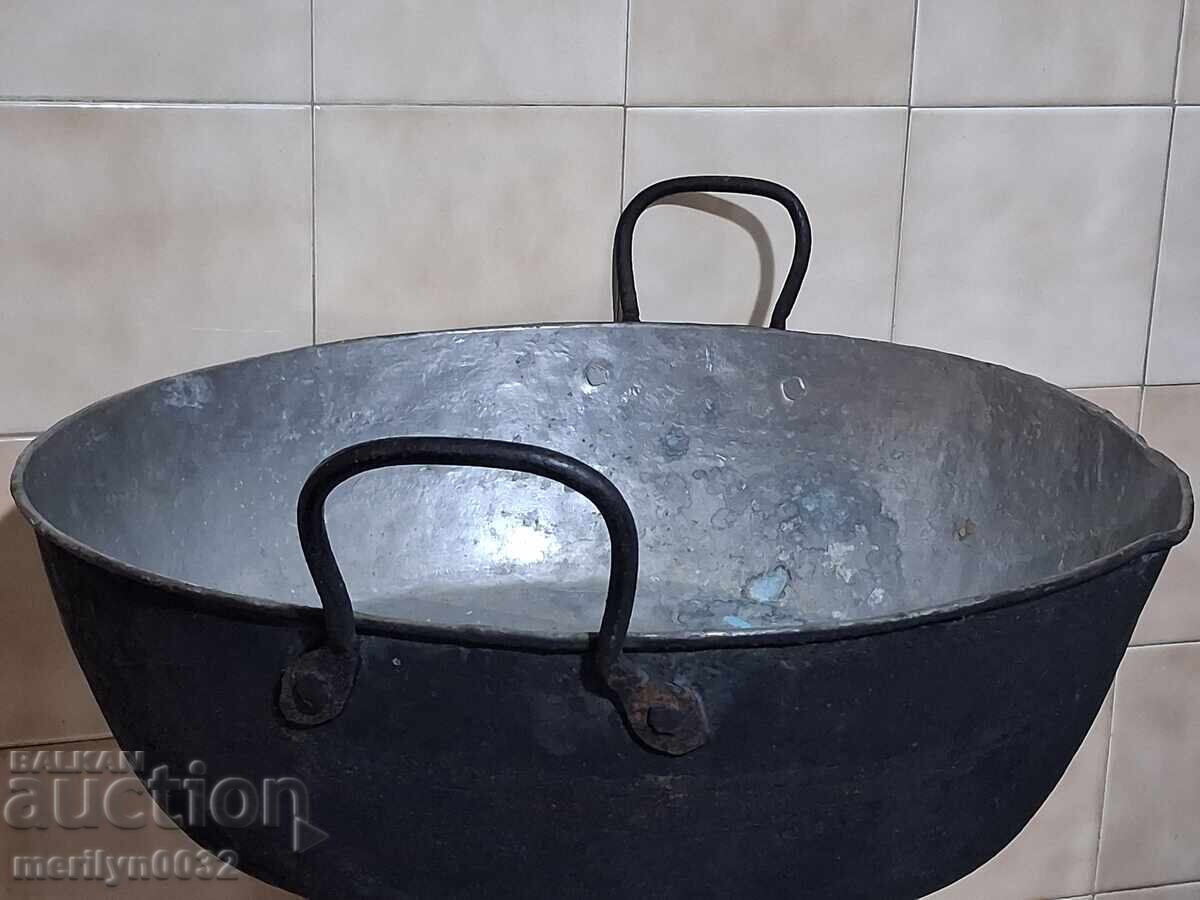 Tava veche de cupru pentru vas de cupru caserola de cupru lutenitsa - 5
