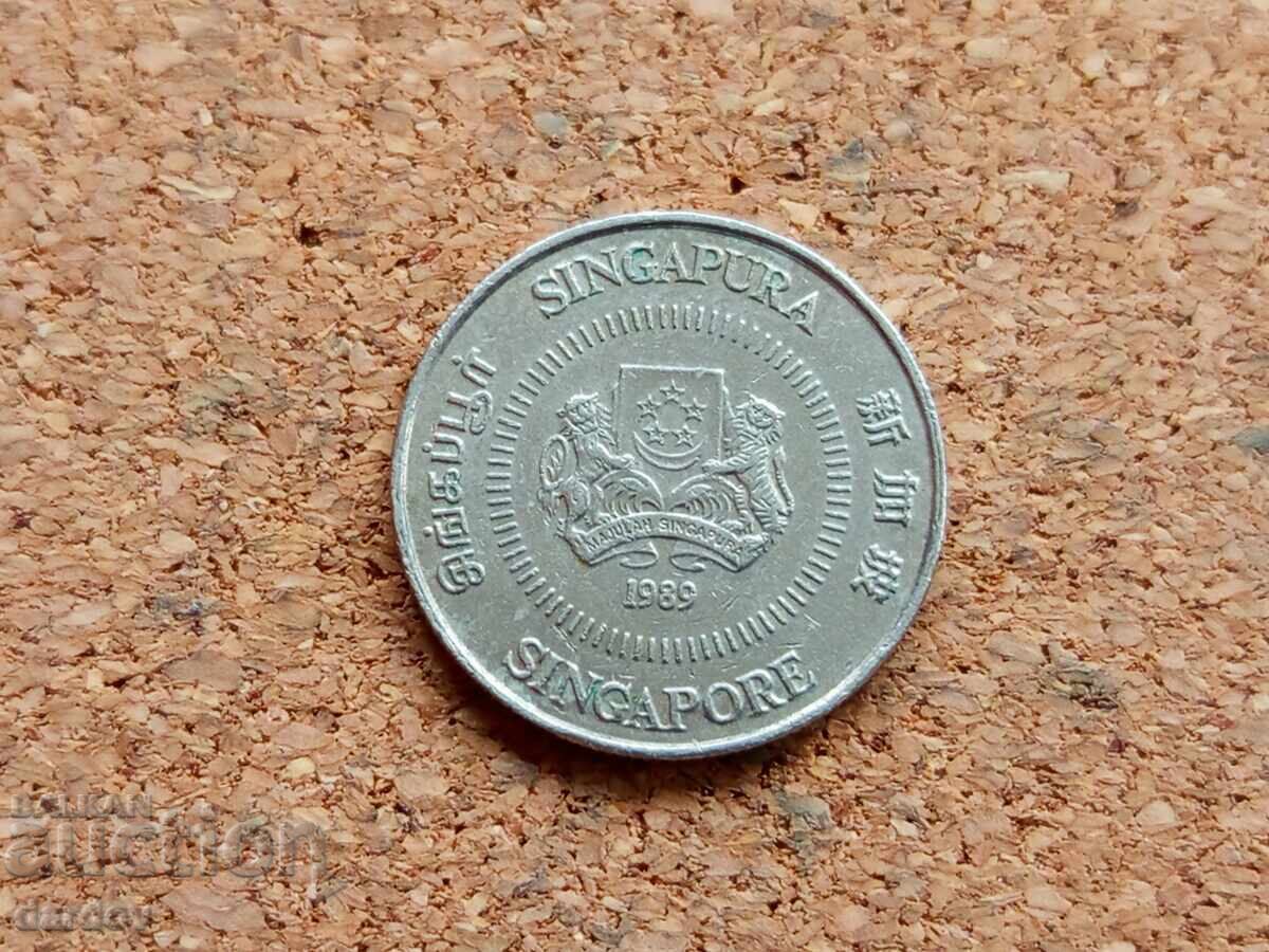Singapore 10 cenți, 1989 cu preț € 0.25 | 0.49 BGN