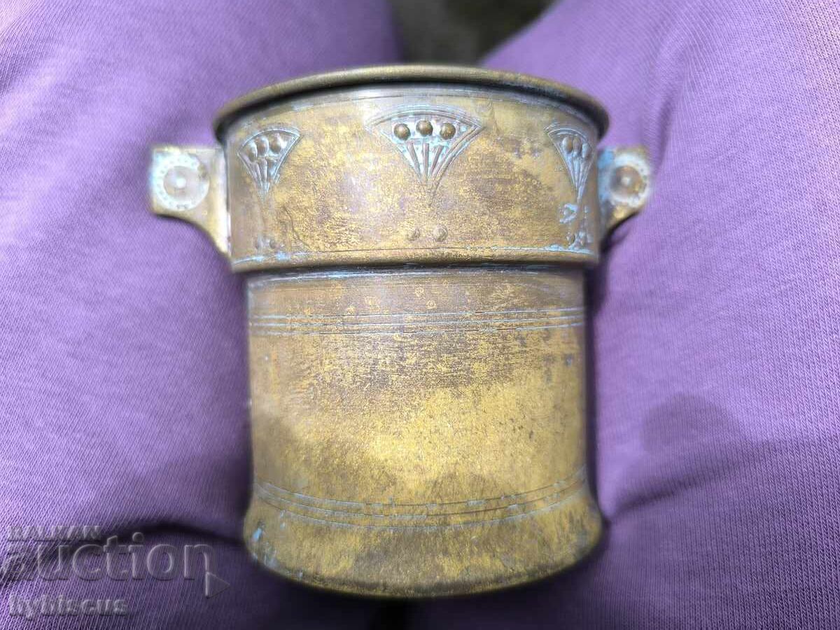Lot de trei obiecte metalice importate în stil Art Nouveau, set pentru fumat - 6