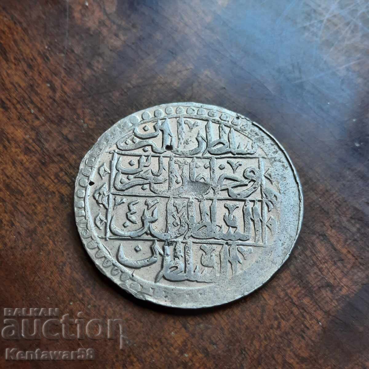 Οθωμανικό νόμισμα 1203/4 yuzluk Σελίμ Γ' ασήμι με τιμή € 84.00 | 164.29 BGN
