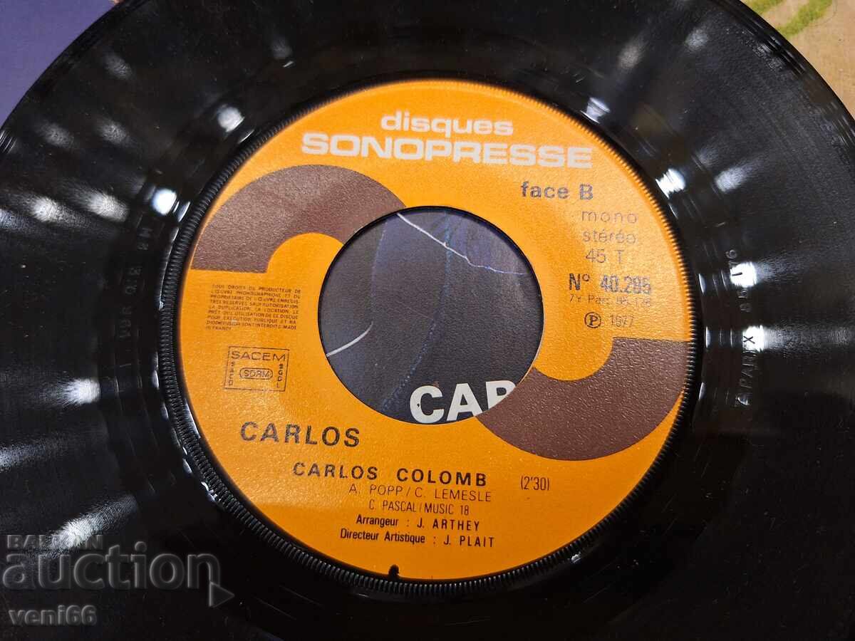 Licitație Disc de vinil - format mic - Carlos Colomb