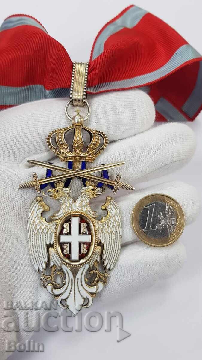 Foarte rar ordin "VULTURUL ALB" clasa a III-a Regatul Serbiei - 6