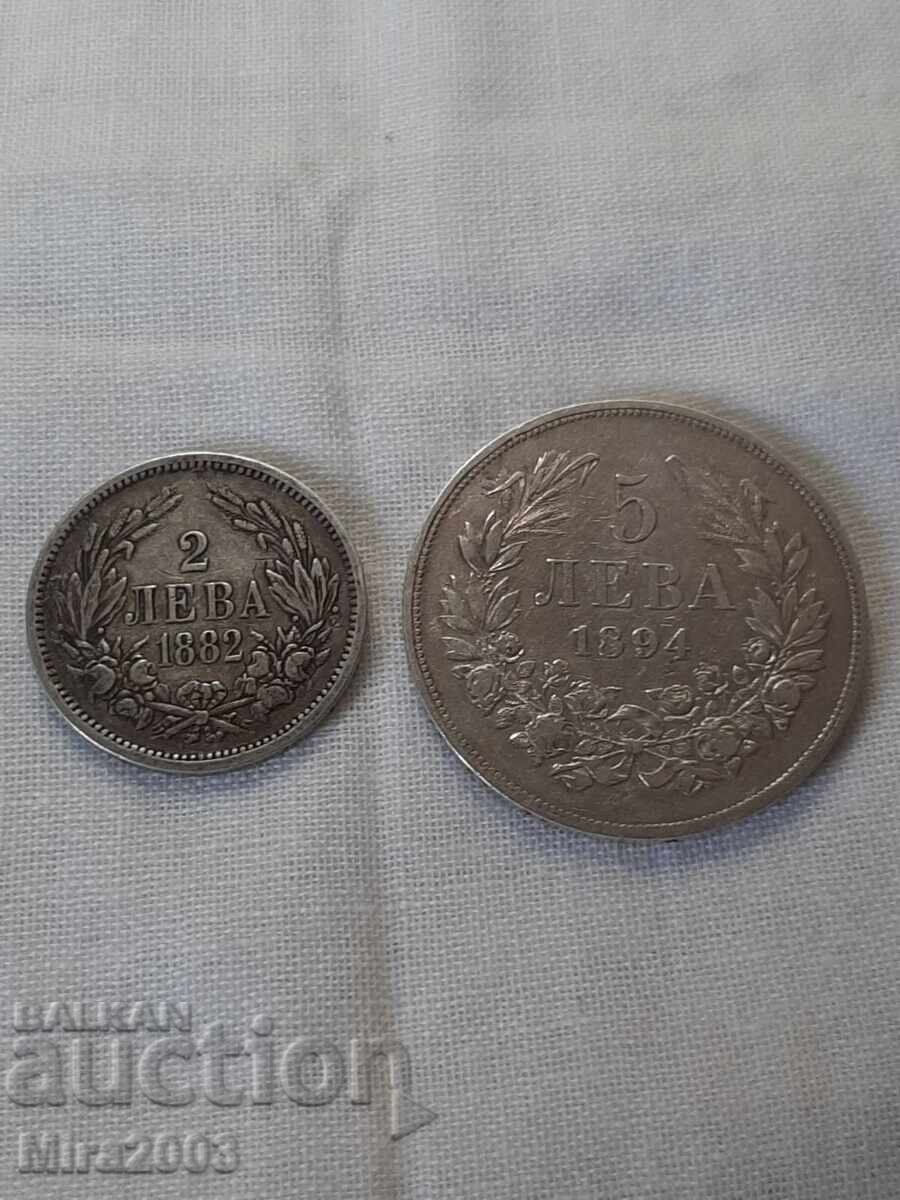 5 leva 1894 + cadou 2 leva 1882 de la 0.01 BGN - 6 5 leva 1894 + cadou 2 leva 1882 de la 0.01 BGN - 6