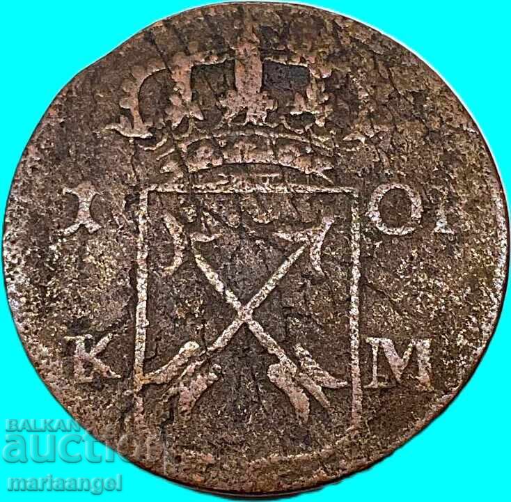 Sweden 1 Öre 1724 1 Öre Frederick I 4.24g