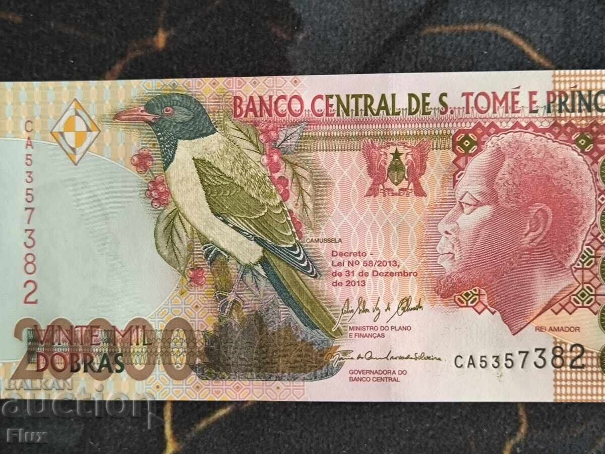 Licitație Bancnotă - São Tomé și Príncipe - 20000 Dobras UNC | 2013 Licitație Bancnotă - São Tomé și Príncipe - 20000 Dobras UNC | 2013