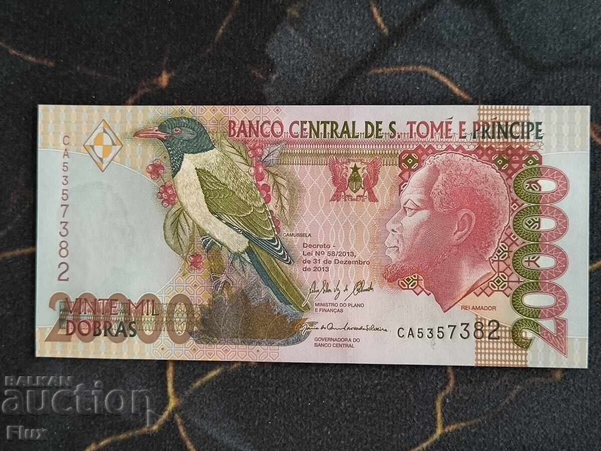 Bancnotă - São Tomé și Príncipe - 20000 Dobras UNC | 2013