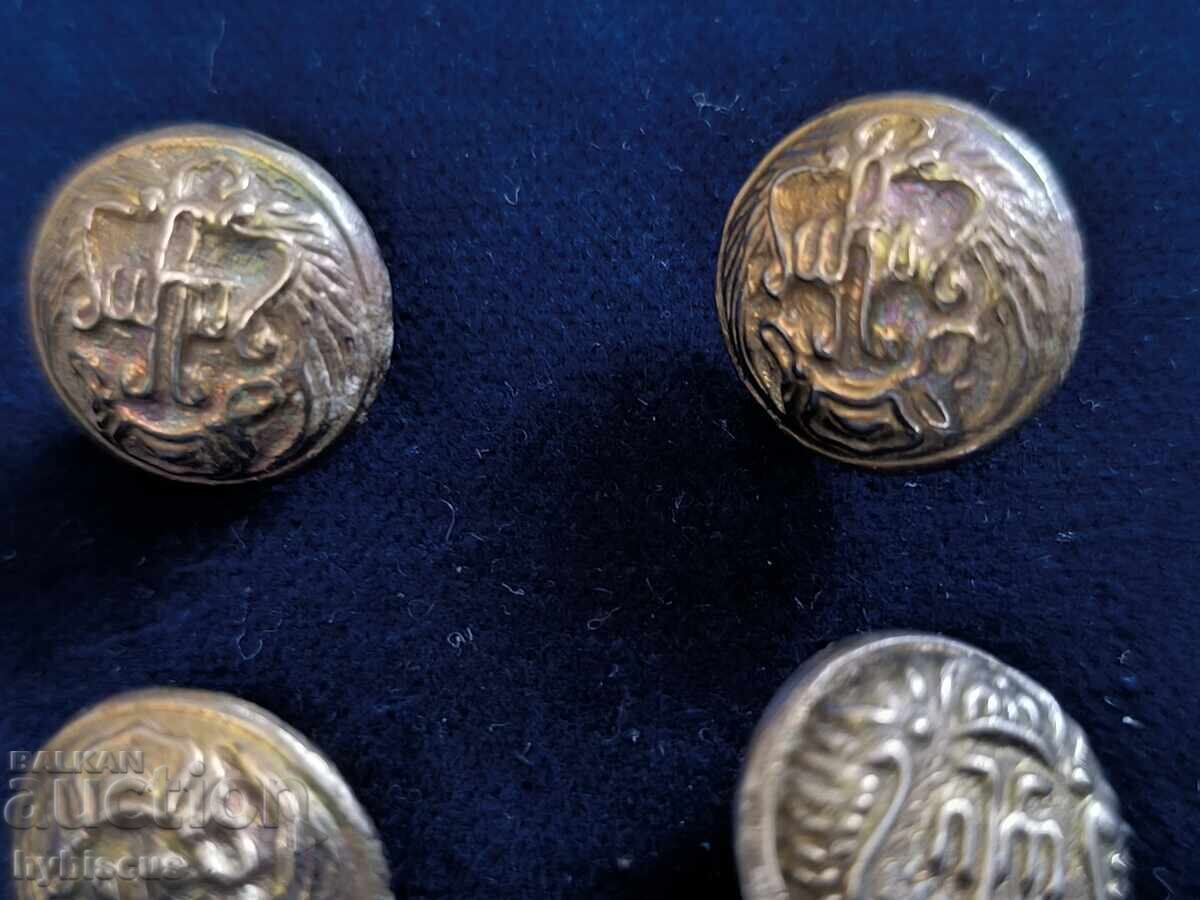 Δημοπρασία Παρτίδα δέκα παλιά μεταλλικά κουμπιά Ινδονησία παλάτι του σουλτάνου