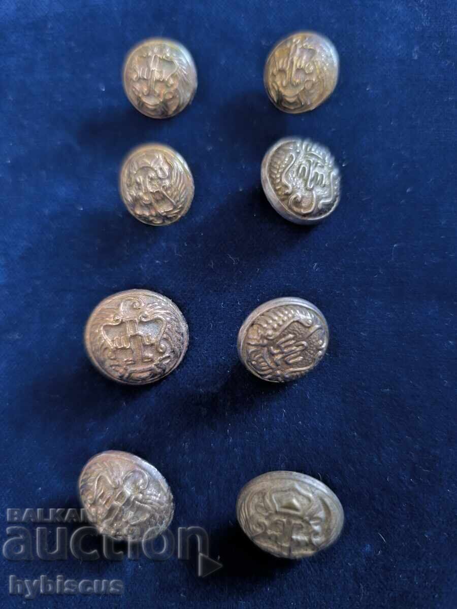 Παρτίδα δέκα παλιά μεταλλικά κουμπιά Ινδονησία παλάτι του σουλτάνου