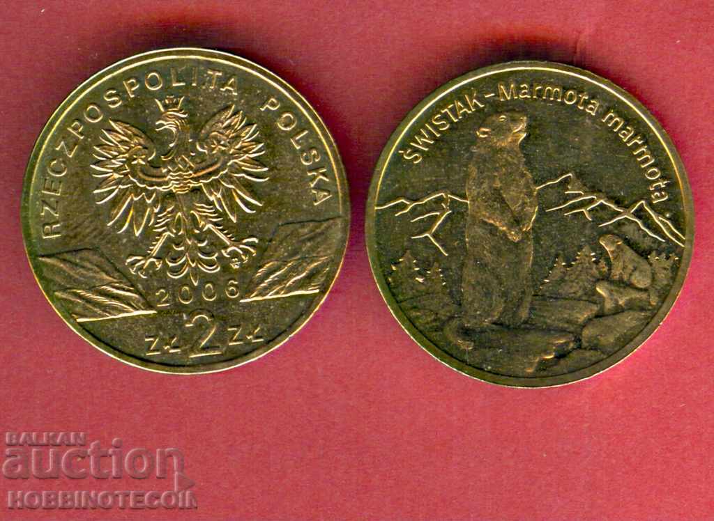 POLONIA POLAND 2 Zl - MARMOTA - emisiune 2006 NOUĂ UNC