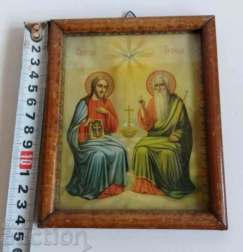 Доставка на . ДОМАШНА ИКОНА СВЕТА ТРОИЦА ЦАРСТВО БЪЛГАРИЯ ЛИТОГРАФИЯ