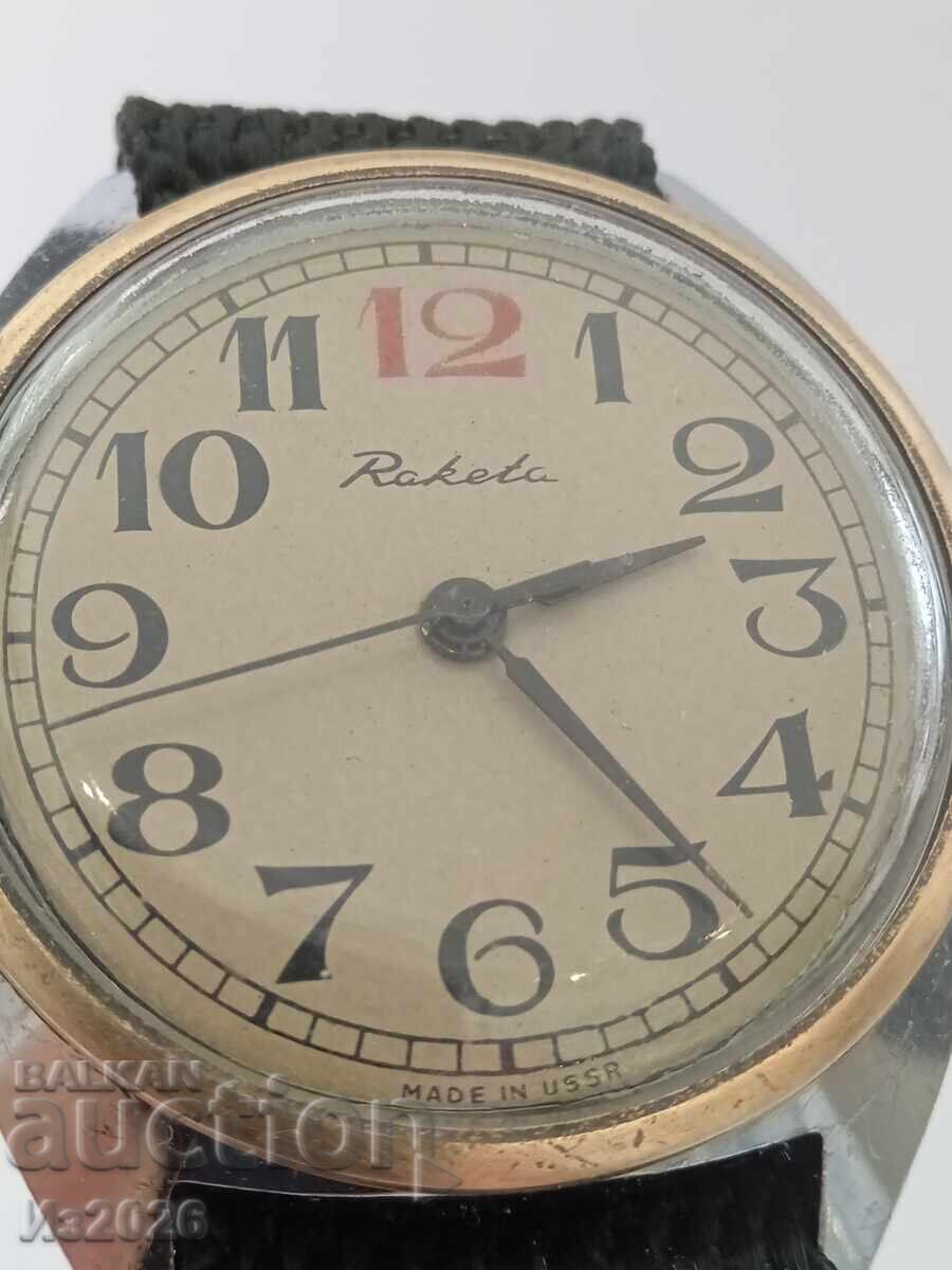 Licitație Ceas rusesc bărbătesc mecanic cu întoarcere manuală RAKETA Licitație Ceas rusesc bărbătesc mecanic cu întoarcere manuală RAKETA