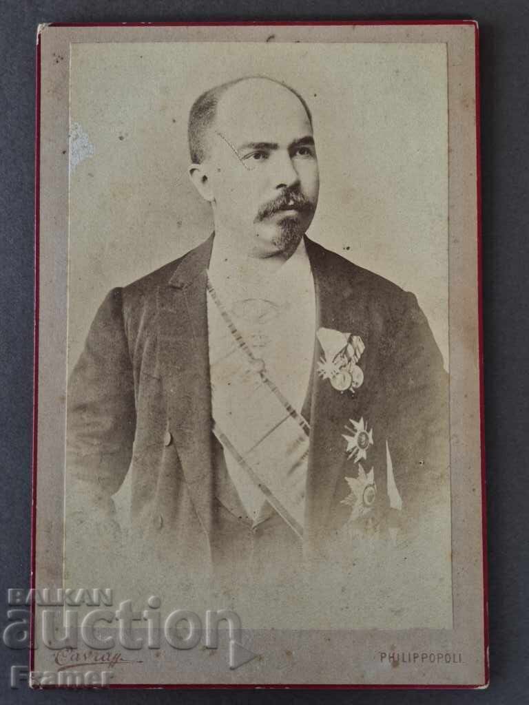 Аукцион Емблематична официална снимка на Стефан Стамболов около 1888