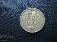 French West Africa 25 francs 1956