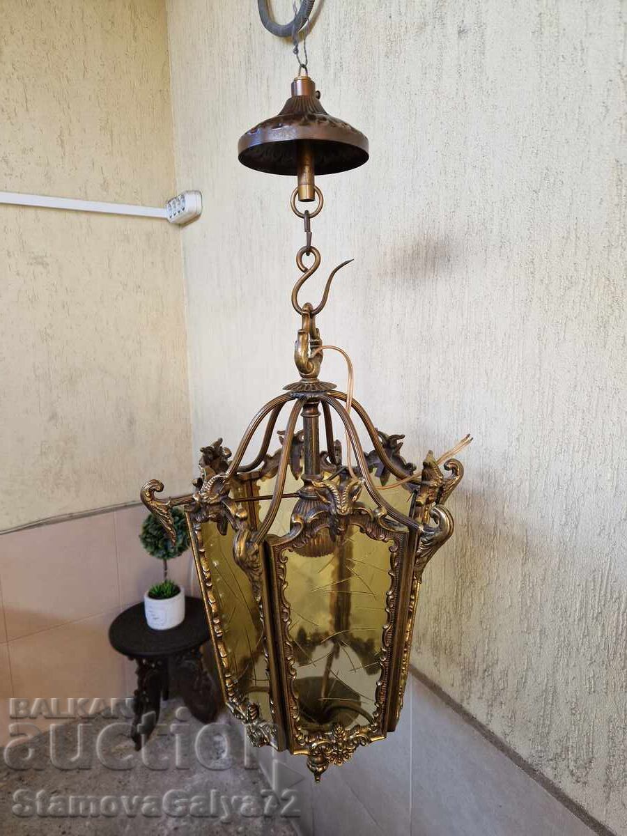 Unique antique French bronze Empire style chandelier with price € 366.00 | 715.84 BGN